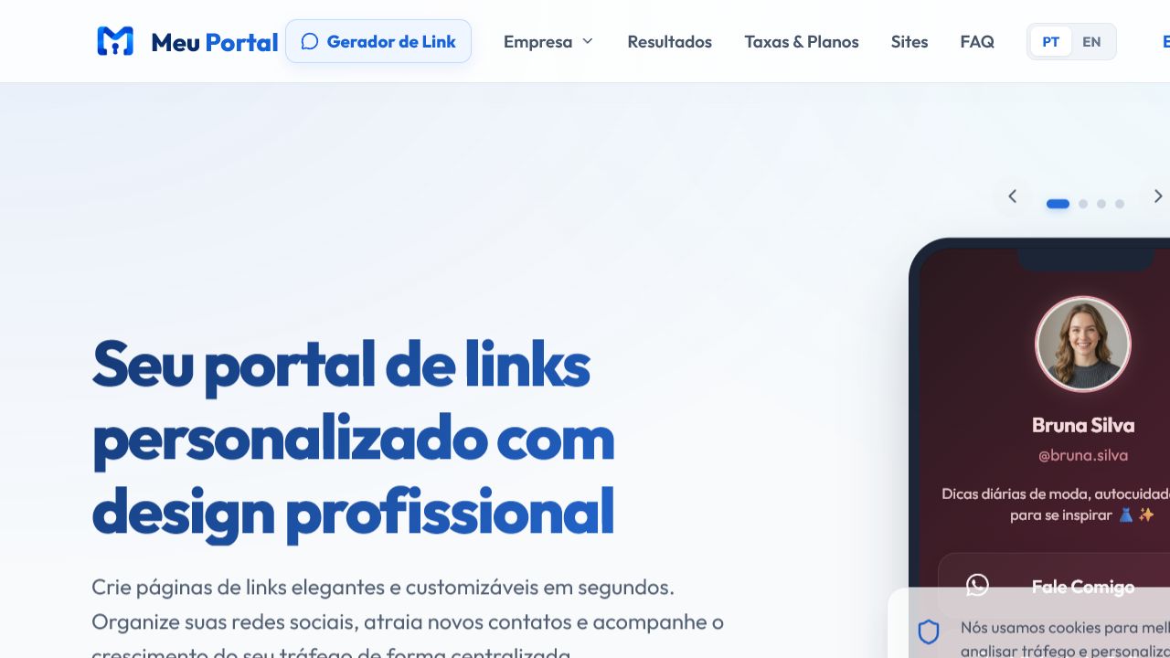 Tela do sistema Meu Portal